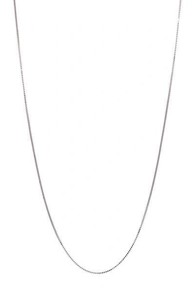 Karat Rush 10k White Gold 24" Classic Box Chain Necklace