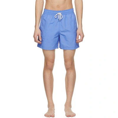 Polo Ralph Lauren Mens Harbor Blue Traveller Mid-rise Stretch-recycled Polyester Swim Shorts Xl In Blue
