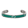 GUCCI GREEN INTERLOCKING G CUFF BRACELET