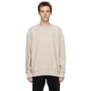 JW ANDERSON OFF-WHITE INSIDE-OUT CONTRAST SWEATSHIRT