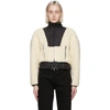 3.1 PHILLIP LIM / フィリップ リム OFF-WHITE CROPPED SHERPA BONDED JACKET