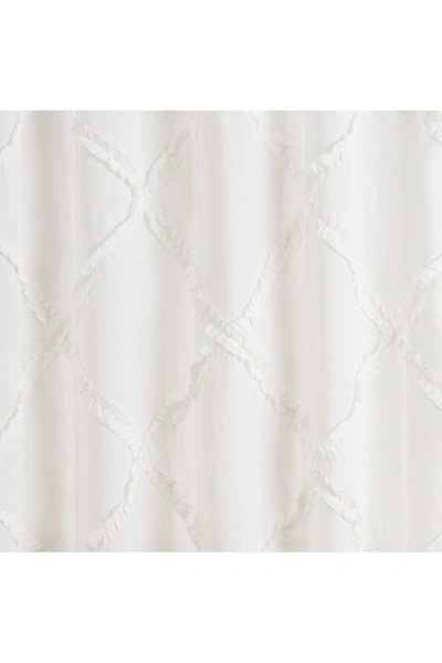 Laura Ashley Adelina White 72" X 72" Shower Curtain