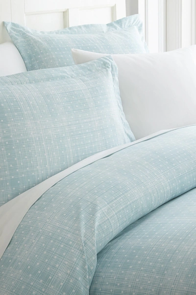 Ienjoy Home Home Spun Home Spun Premium Ultra Soft Polka Dot Pattern 3-piece Duvet Cover King Set In Aqua