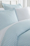 Ienjoy Home Home Spun Home Spun Premium Ultra Soft 2-piece Puffed Chevron Print Duvet Cover Twin Set In Light Blue