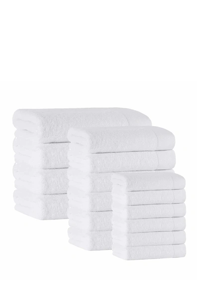 Enchante Home Signature Turkish Cotton 16-piece Towel Set In White