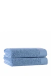 Enchante Home Signature Turkish Cotton 2-piece Bath Sheets In Aqua