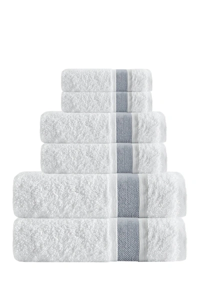 Enchante Home Unique Turkish Cotton 6-piece Towel Set In Anthracite