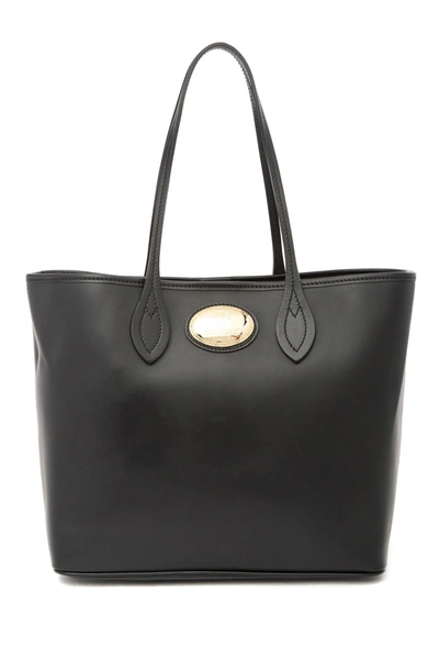 Roberto Cavalli Leather Tote Bag In Black