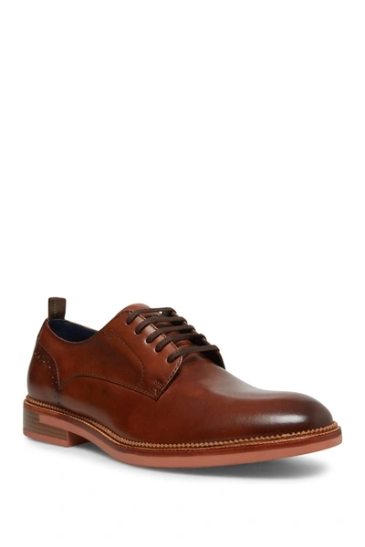 Steve Madden Madden Leather Turnout Plain Toe Derby In Cognac