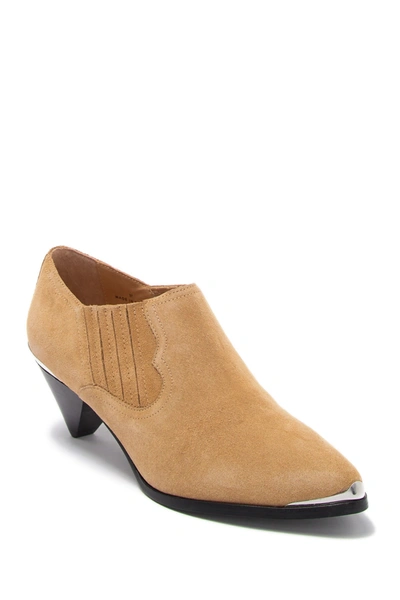 Joie Baler Suede Western Ankle Bootie In Camel Fw