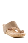 Donald Pliner Gyer Leather Wedge Sandal In Ltbrzltbrz