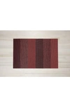 Chilewich Marble Stripe Indoor/outdoor Runner In Ruby