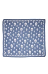 Alexander Mcqueen Skull Foulard Silk Scarf In Sapphire/ Pink