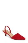 Bella Vita Sarah Ii Slingback Pump In Red Suede