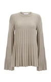 Beaufille Redi Recycled Ribbed-knit Sweater In Grey