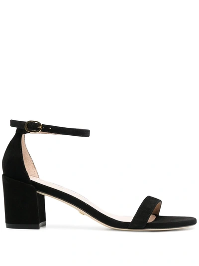 Stuart Weitzman Ankle-strap Sandals In Black