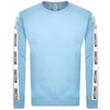 MOSCHINO MOSCHINO TAPE LOGO SWEATSHIRT BLUE