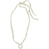 JIL SANDER OFF-WHITE RIPPLE NECKLACE