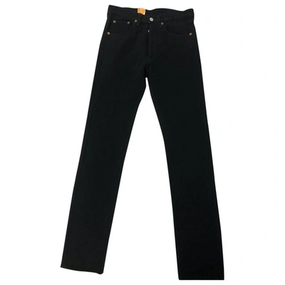 Pre-owned Levi's Black Cotton Trousers