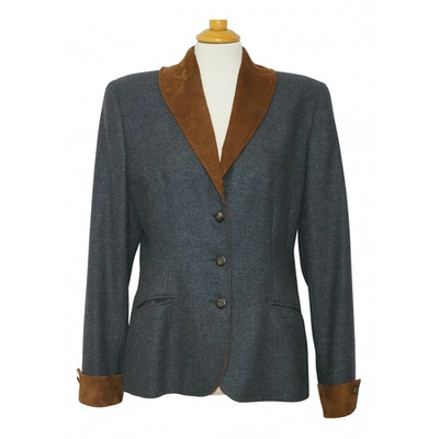 Pre-owned Gucci Wool Blazer In Grey