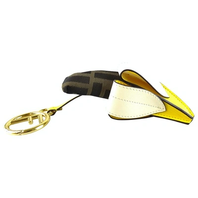 Pre-owned Fendi Yellow Leather Bag Charms