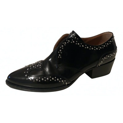 Pre-owned Derek Lam Patent Leather Lace Ups In Black