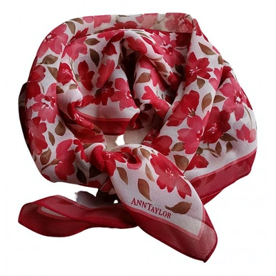 Pre-owned Ann Taylor Silk Neckerchief In Red