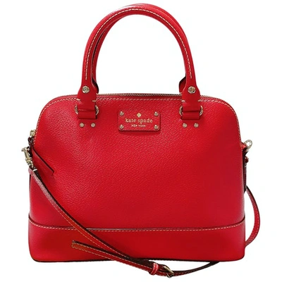 Pre-owned Kate Spade Leather Handbag In Red