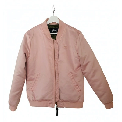 Pre-owned Stussy Pink Leather Jacket