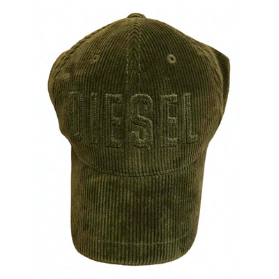 Pre-owned Diesel Cloth Hat In Khaki