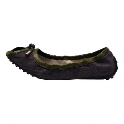 Pre-owned Tod's Cloth Ballet Flats In Multicolour