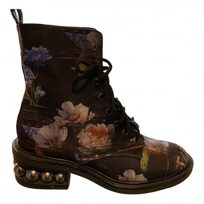 Pre-owned Nicholas Kirkwood Leather Biker Boots In Multicolour