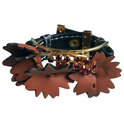 Pre-owned Marni Leather Bracelet In Brown