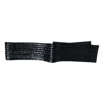 Pre-owned Diane Von Furstenberg Black Patent Leather Belt