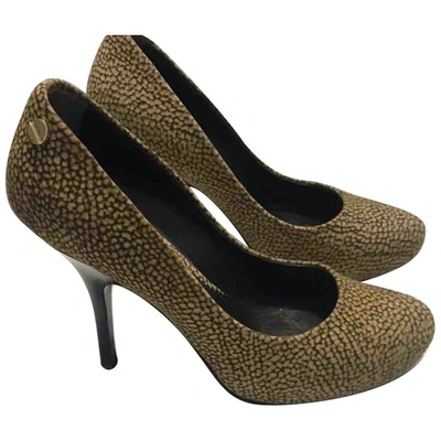 Pre-owned Borbonese Heels In Beige