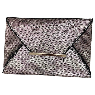 Pre-owned Bcbg Max Azria Glitter Clutch Bag In Purple