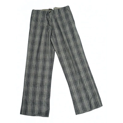 Pre-owned Jucca Wool Large Pants In Grey