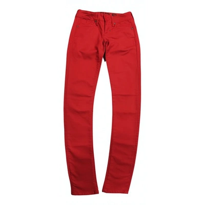 Pre-owned G-star Raw Slim Pants In Red