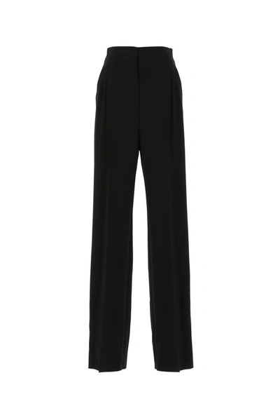 Max Mara Vicario Crêpe High-rise Pants In Black