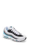 Nike Air Max 95 Panelled Leather And Mesh Sneakers In White/ Red/ Blue/ Black