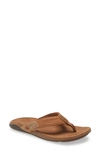 Olukai Tuahine Waterproof Flip Flop In Toffee/ Toffee