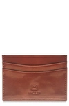 M-clipr Rfid Leather Card Case In Brown