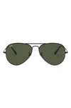 Ray Ban Rb3675 58mm Pilot Sunglasses In Silver