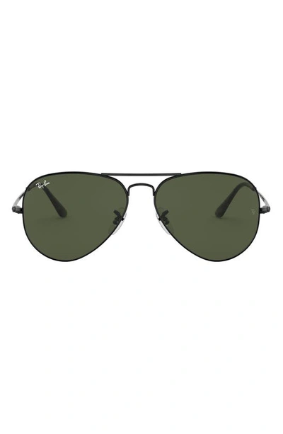 Ray Ban Rb3675 58mm Pilot Sunglasses In Silver