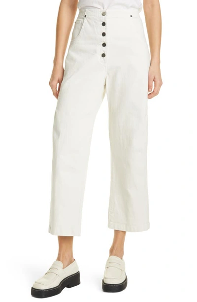 Rachel Comey Elkin Cropped Straight-leg Pants In Dirty White