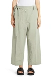 Moncler Genius X 2 Moncler 1952 Cotton & Linen Crop Pants In 81d Green
