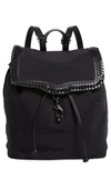 REBECCA MINKOFF WOVEN CHAIN FAUX SUEDE BACKPACK,HH20GWNB27
