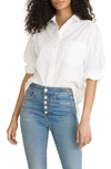 Veronica Beard Keiko Button-up Blouse In White