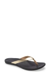 OLUKAI HO OPIO LEATHER FLIP FLOP,20290