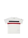 MONCLER T-SHIRT WITH TRICOLOR PRINT WHITE,11701933